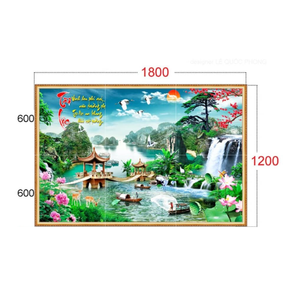 Gạch tranh phong thuỷ trang trí 2