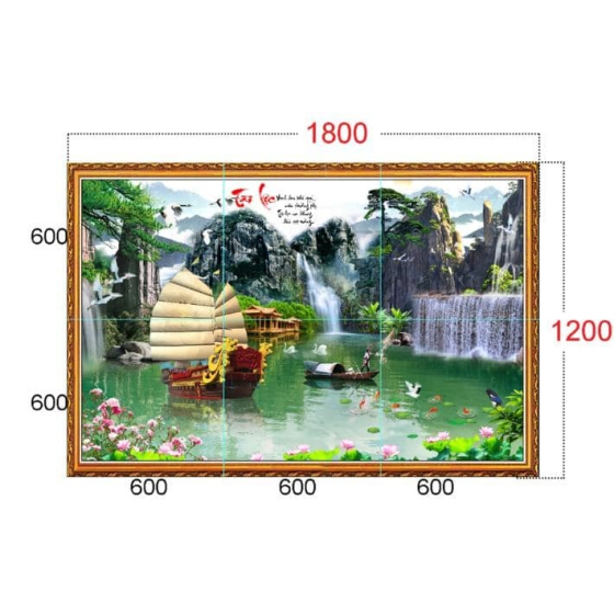 Gạch tranh phong thuỷ trang trí 5