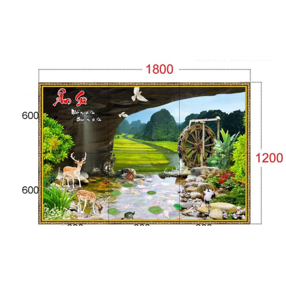 Gạch tranh phong thuỷ trang trí 7