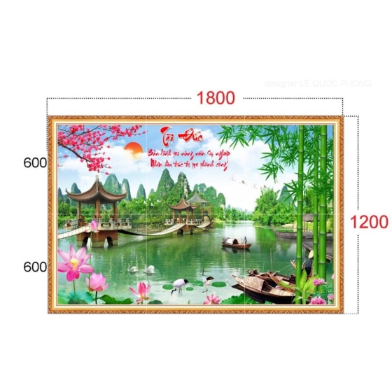 Gạch tranh phong thuỷ trang trí 9
