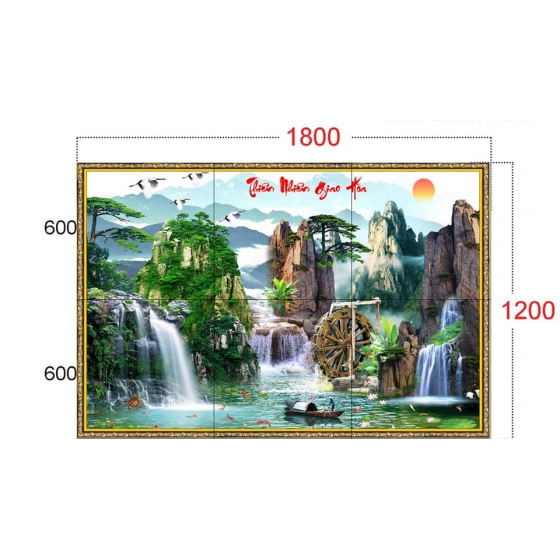 Gạch tranh phong thuỷ trang trí 10