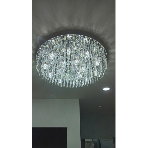 Đèn ốp trần pha lê cao cấp 3 chế độ sáng OTPL1022T800