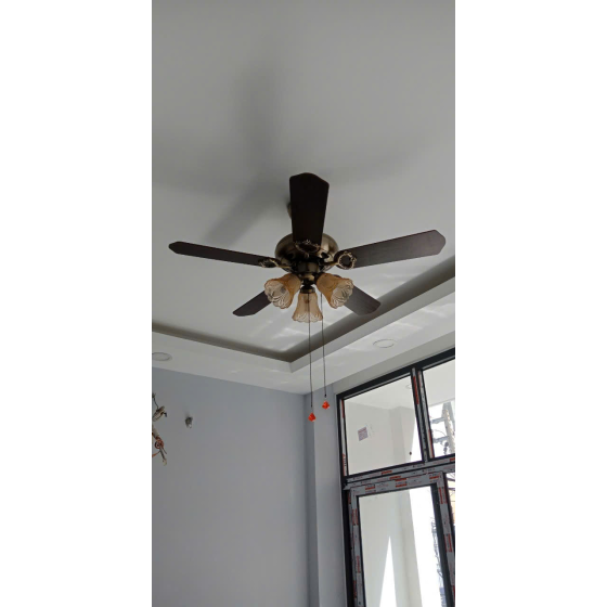Quạt đèn trần cánh gỗ QT42001