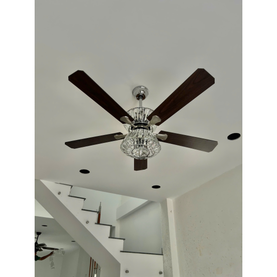 Quạt trần đèn cánh nhựa QT45