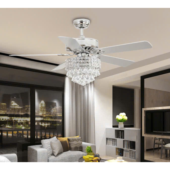 Quạt trần đèn hạt 5 cánh QT5277