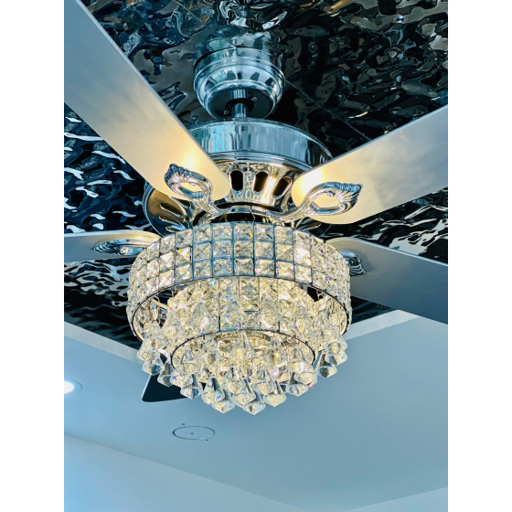 Quạt trần đèn hạt 5 cánh QT5277