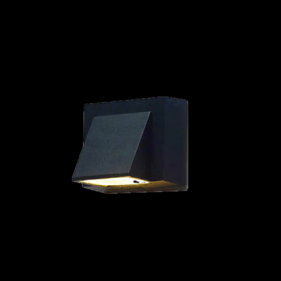 Đèn gắn tường led hắt sáng 1 đầu cạnh VNT2220T1 ĐEN