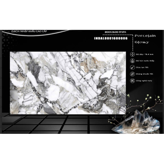  Gạch Ấn Độ 80x160cm INDAL0801600006