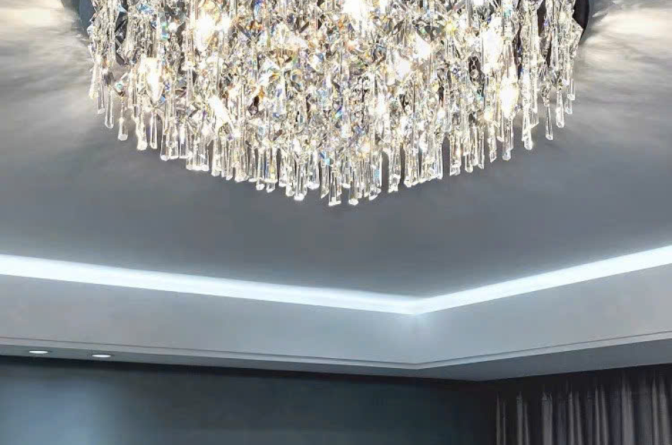 Đèn ốp trần pha lê cao cấp 3 chế độ sáng OTPL1022T800
