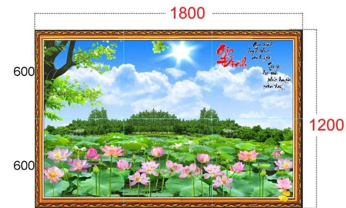 Gạch tranh phong thuỷ trang trí 8