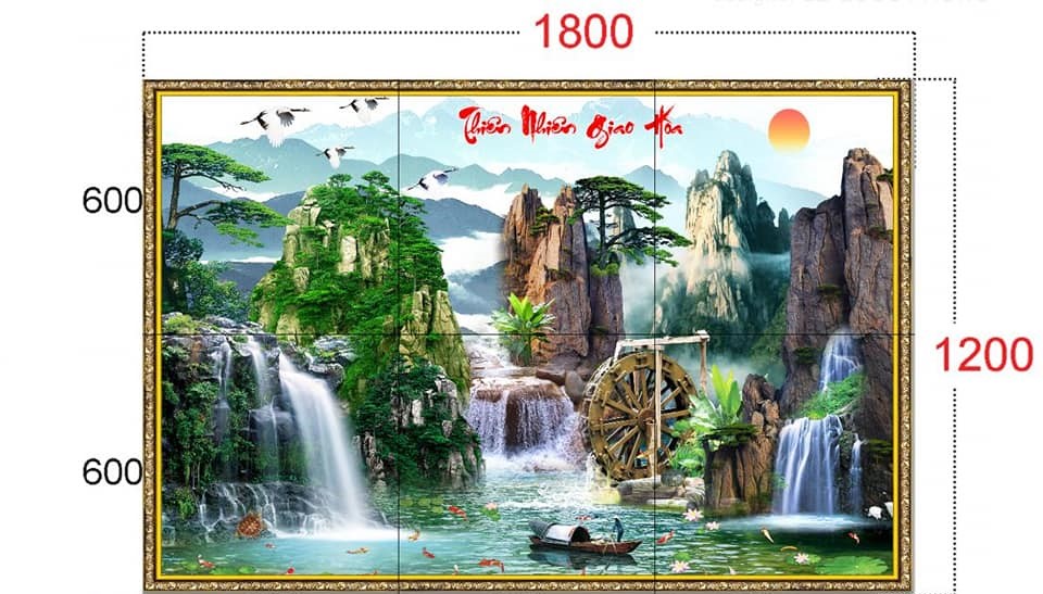 Gạch tranh phong thuỷ trang trí 10