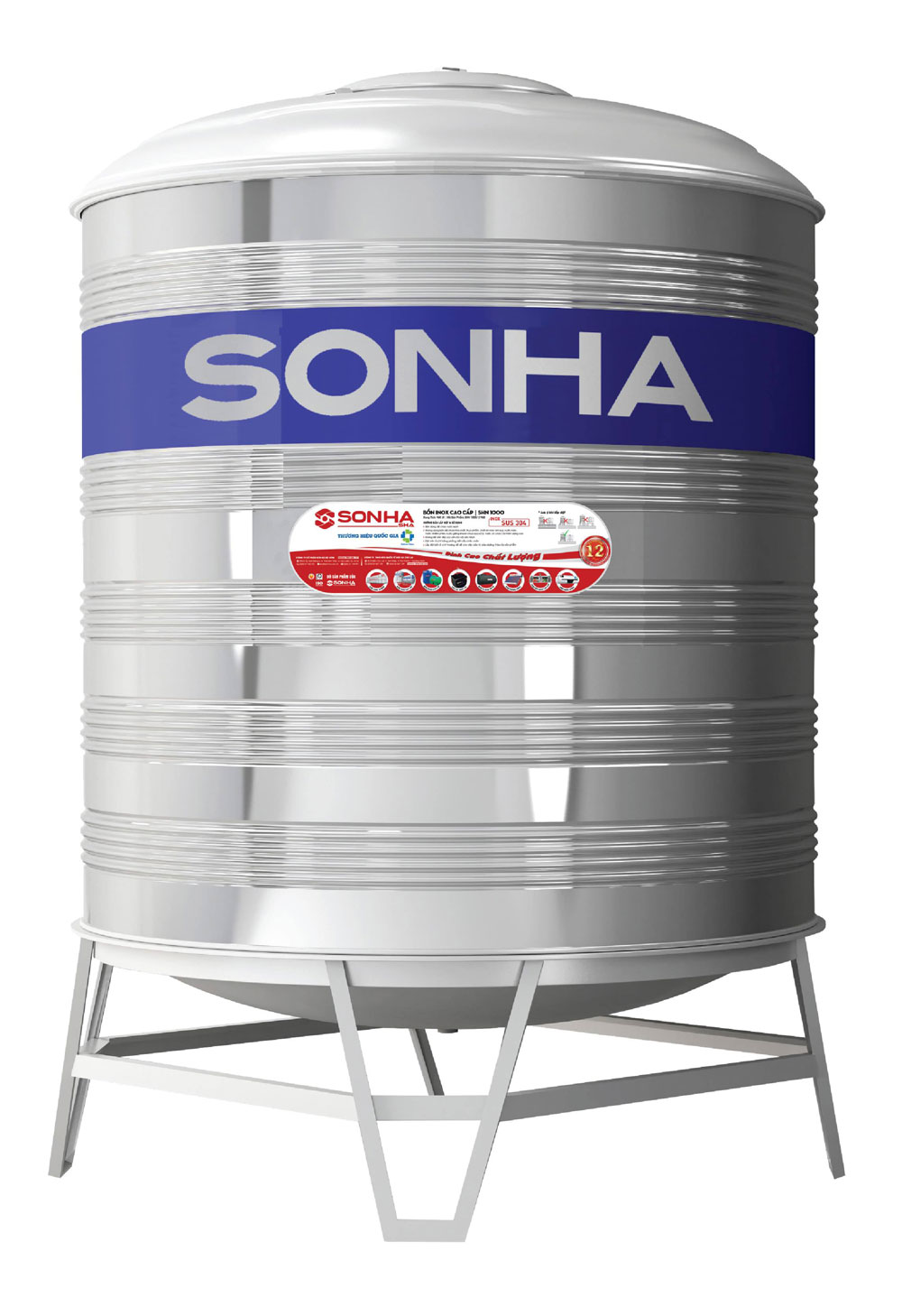 Bồn nước inox Sơn Hà từ 300 đến 6000 lít đứng