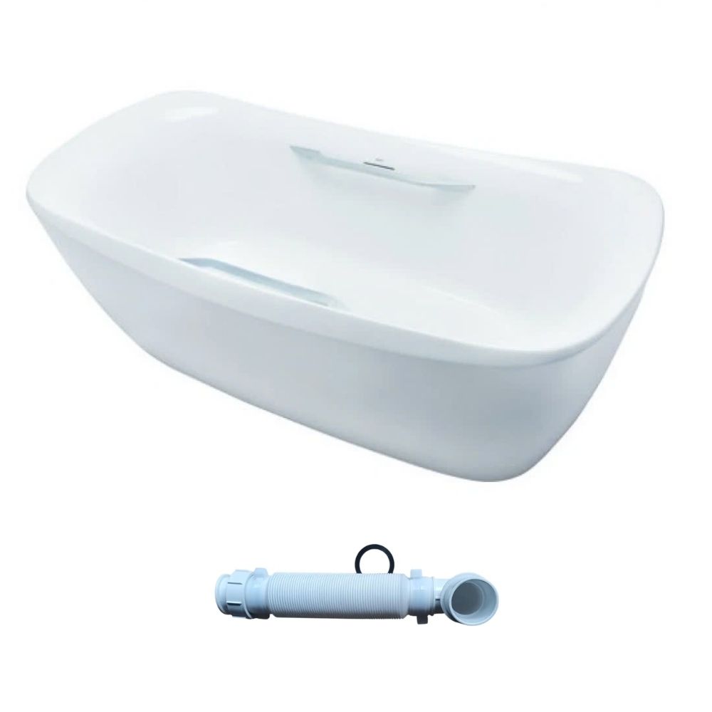 Bồn tắm đặt sàn TOTO PJY1734HPWEN#GW TVBF412 GALALATO 1,7m tay vịn gồm ống thải