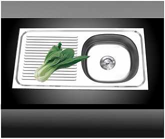 Chậu rửa chén inox Toàn Mỹ 1 hộc 1 bàn AS1-2