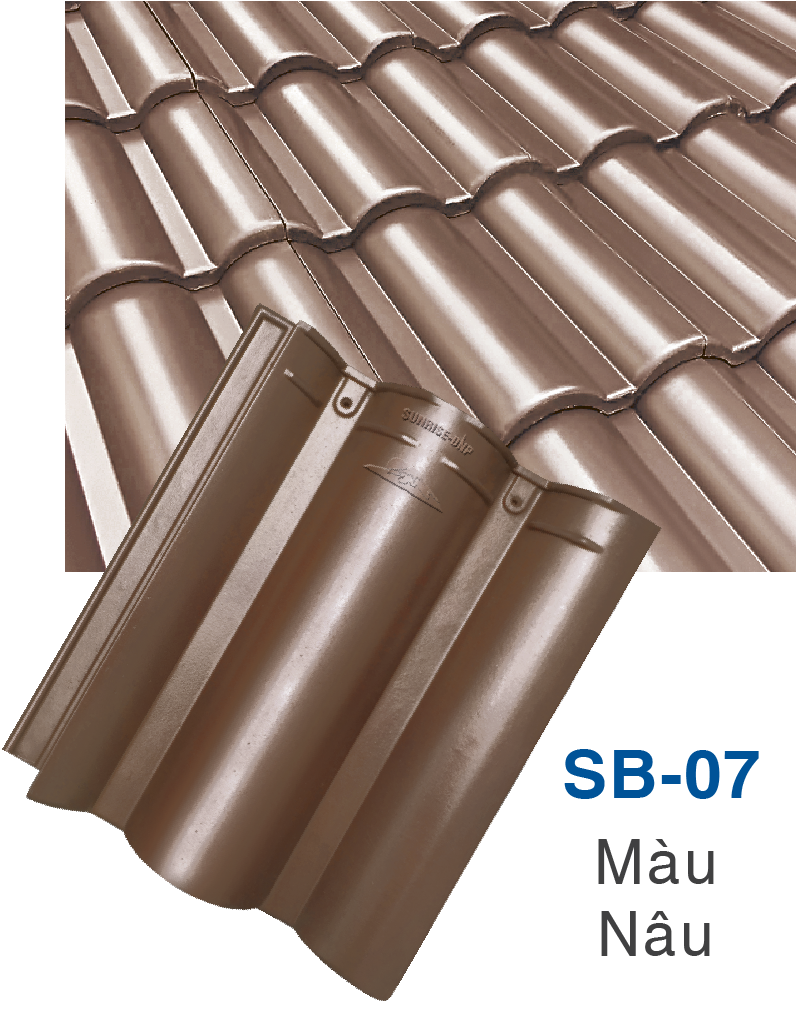 Ngói da trơn sóng lớn Sunrise SB-07