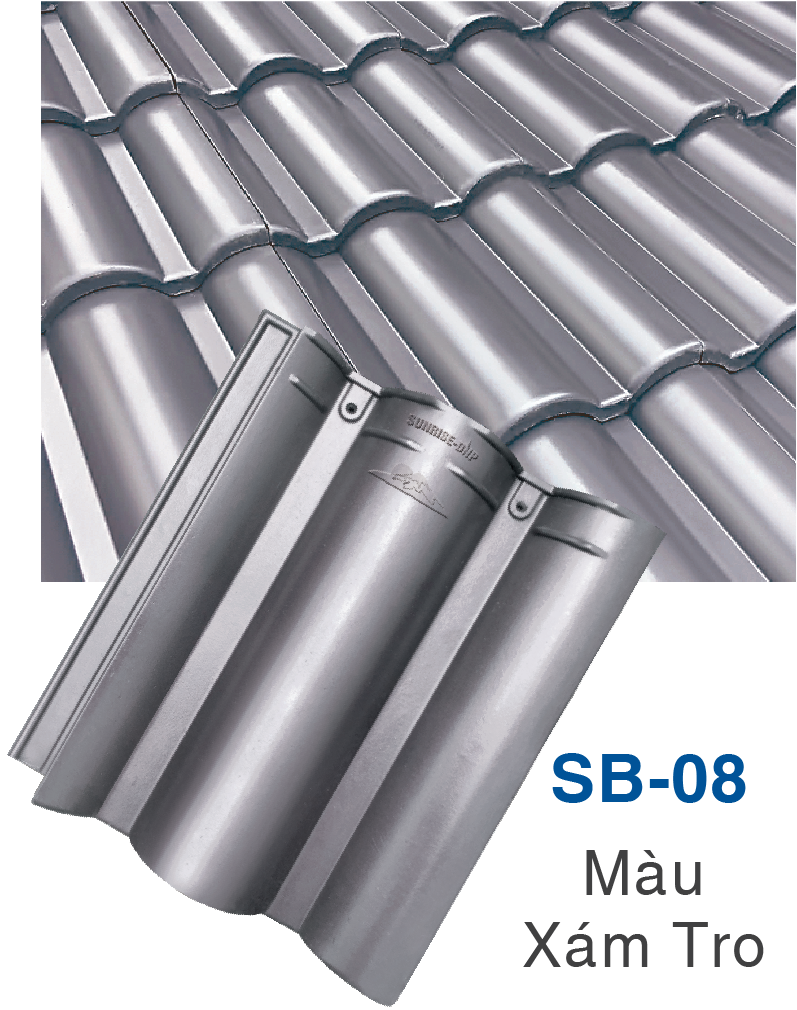 Ngói da trơn sóng lớn Sunrise SB-08