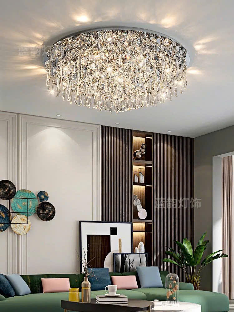 Đèn ốp trần pha lê cao cấp 3 chế độ sáng OTPL1022T800