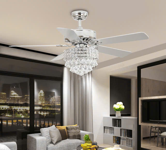 Quạt trần đèn hạt 5 cánh QT5277