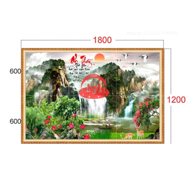 Gạch tranh phong thuỷ trang trí 4
