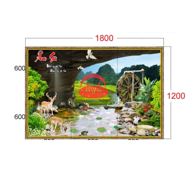 Gạch tranh phong thuỷ trang trí 7