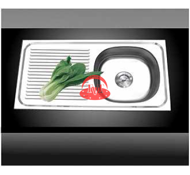 Chậu rửa chén inox Toàn Mỹ 1 hộc 1 bàn AS1-2
