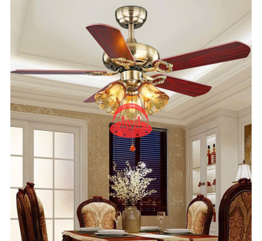 Quạt đèn trần cánh gỗ QT42001